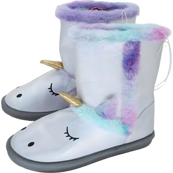 Harper Canyon Kids Unicorn Boots - Cute Girls Footwear Size 5 - Picture 2 of 6